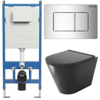 Комплект унитаза с инсталляцией Grossman Classic 97.4477BMS.04.10M с клавишей смыва