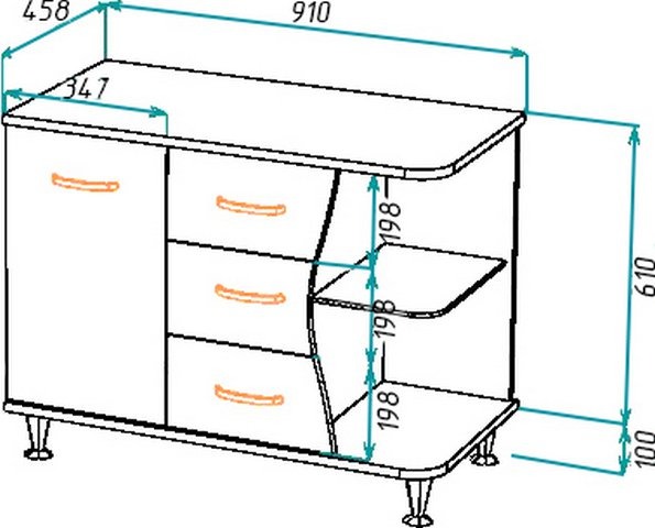 Тумба под раковину Bellezza Рио 90 4633615141019
