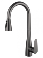 Смеситель для кухни с выдвижным изливом WONZON & WOGHAND, темный графит WW-121E201B-BGG Смеситель для кухни с выдвижным изливом WONZON & WOGHAND, темный графит WW-121E201B-BGG