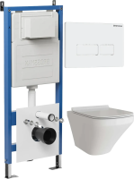 Комплект унитаза с инсталляцией Grossman Pragma 97.4440S.03.000 с клавишей смыва