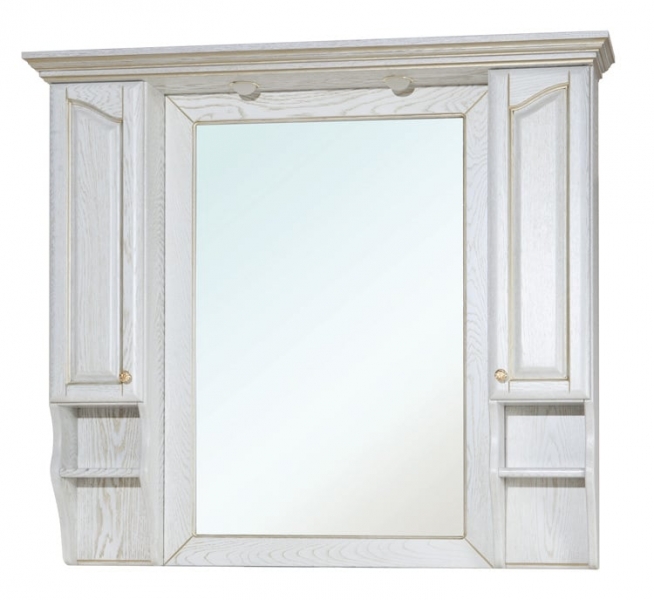 Рим-120 зеркало из массива дуба бнлый, вишня, черный с подогревом (свет.)