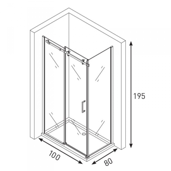 Душевой уголок Berges Wasserhaus Gelios 100х80 061104
