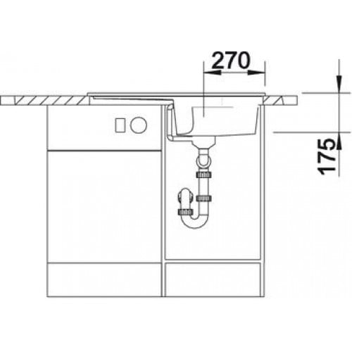 Кухонная мойка Blanco Idessa 45 S Ceramic (чаша слева) 514499