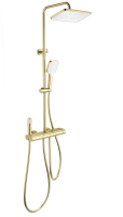 Душевая система с термостатом WONZON & WOGHAND MUSE Legato, брашированное золото WW-B4129-BG