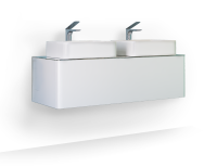 Тумба под раковину RAVAL Pure 120 подвесная белая Pur.01.120/P/W