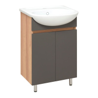 Тумба под раковину Runo графит Лада 50 (00-00001164) без раковины