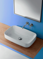 Раковина накладная (60х38) Kerasan Tribeca 514101 белый гялнец