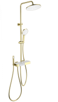 Душевая система с термостатом WONZON & WOGHAND MUSE Forte, брашированное золото WW-B3580-BG