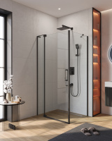 Душевой уголок (100х80) CEZARES SLIDER SLIDER-AH-1-80-100/110-C-NERO