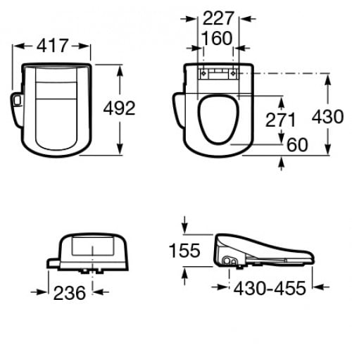 Cиденье и крышка для унитаза Roca MULTICLIN ADVANCE SQUARE 811506000