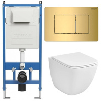 Комплект унитаза с инсталляцией Grossman Classic 97.4497SQC.04.30M с клавишей смыва