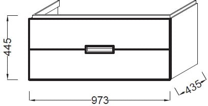 Тумба под раковину 100 см Jacob Delafon Reve EB1136-G1C