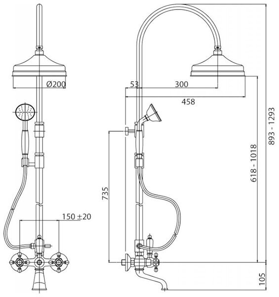 Душевая система Cezares DIAMOND DIAMOND-CVD-01-Sw