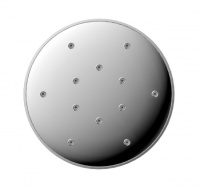 Лейка KAISER стационарная круглая, серая  Ф225x30mm (SH-381)