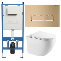 Комплект унитаза с инсталляцией Grossman Pragma 97.4411SQC.03.310 с клавишей смыва