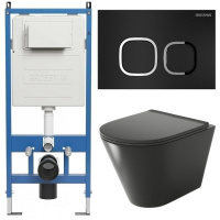 Комплект унитаза с инсталляцией Grossman Cosmo 97.4477BMS.02.210 с клавишей смыва
