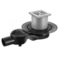 Душевой трап (15х15) Berges Wasserhaus PLATZ Uno 090170 хром матовый