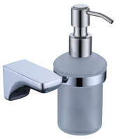 Дозатор для жидкого мыла настенный (стекло) хром (цинк) (KH-1510)