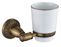 Стакан Savol стеклянный с настенным держателем S-006658C