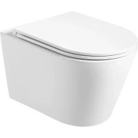 Подвесной унитаз безободковый смыв торнадо Oliveeka OL-6016, с сиденьем микролифт