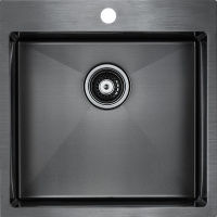 Кухонная мойка Paulmark Velten PM905151-GM вороненая сталь