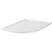 Поддон из искусственного мрамора BelBagno TRAY-MR-UNO-RH-120/90-550-35-W-R-BO с сифоном белый матовый