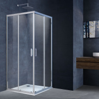 Душевой уголок Vincea  Alpha VSS-3AL100CL (100х100) хром, стекло прозрачное