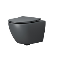 Унитаз подвесной безободковый Grossman  GR-4457GMSQ с сиденьем микролифт