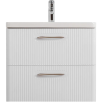 Тумба под раковину BelBagno Due DUE-500-2C-SO-BM-P без ручек, белый металлик