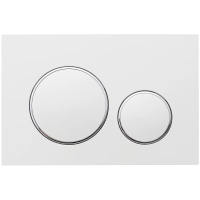 Кнопка смыва Veconi FLUSH FLV10-WC белый матовый кайма - хром глянец