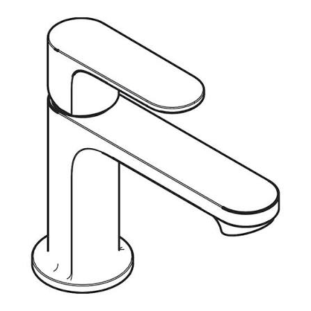 Кран для холодной воды без донного клапана Hansgrohe Rebris S 72503670 черный матовый