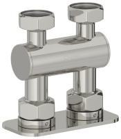 Модуль 2х3/4" прямой EU50 Хром 00-1539-3434