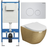 Комплект унитаза с инсталляцией Grossman Classic 97.4411GWLS.05.01M с клавишей смыва