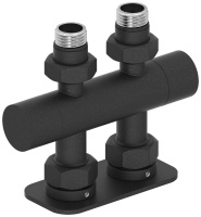 Вентиль Сунержа прямой EU50 (2 х G 1/2" НР х G 3/4" НГ) 15-1417-1234 Тёмный титан муар