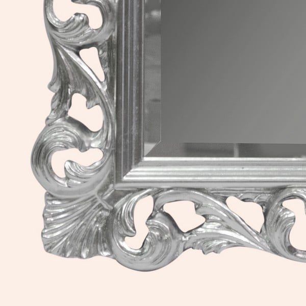 Зеркало 85х100 см глянцевое серебро Tiffany World TW03845arg.brillante