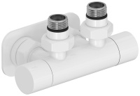 Вентиль Сунержа угловой EU50 (2 х G 1/2" НР х G 3/4" НГ) 12-1416-1234 белый глянцевый