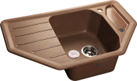 Кухонная мойка GranFest Corner 800E, C-800E терракот