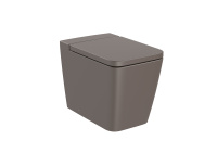 Унитаз приставной  безободковый Roca Inspira Square  , BTW, Rimless,  347537660 кофейный