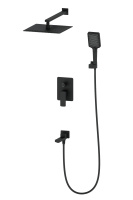 Душевая система встраиваемая WONZON & WOGHAND EDGE, черный матовый WW-88939003-MB