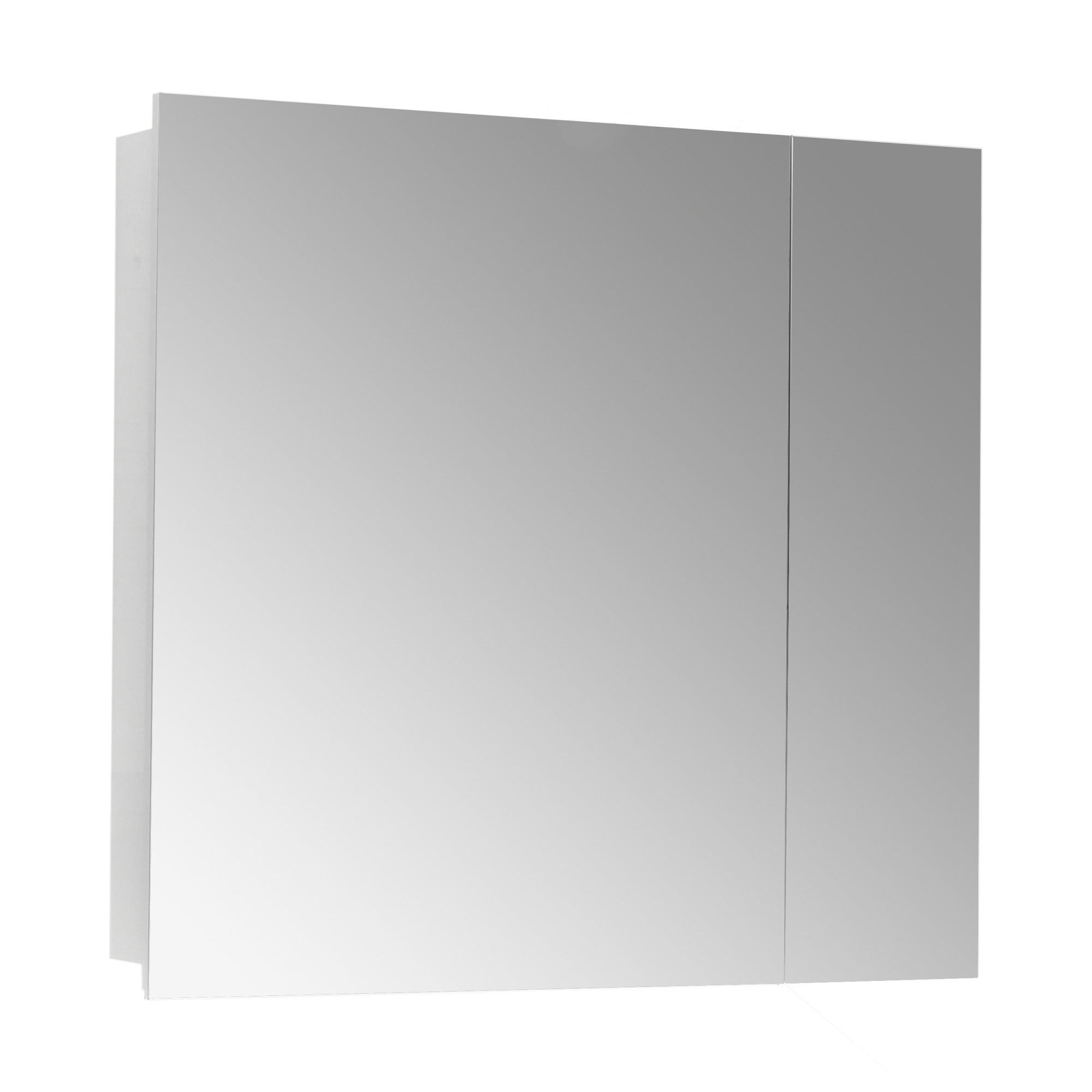 Шкаф зеркальный подвесной look с подсветкой 80х80 см цвет белый