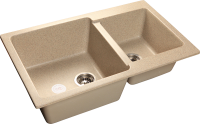 Кухонная мойка GranFest Practik 780K, P-780K песочный