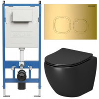 Комплект унитаза с инсталляцией Grossman Cosmo 97.4455BMS.02.300 с клавишей смыва
