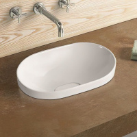 Раковина керамическая полувстраиваемая (58x38) Art&Max AM-5006-B белый