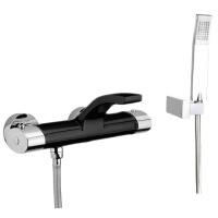 Смеситель для ванны с термостатом Webert Wolo WO980201564, черный/хром Смеситель для ванны с термостатом Webert Wolo WO980201564, черный/хром