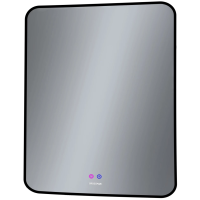 Зеркало (70х80) Grossman ELEGANS-норма BLACK 1770802 LED с сенсорным выключателем и подогревом
