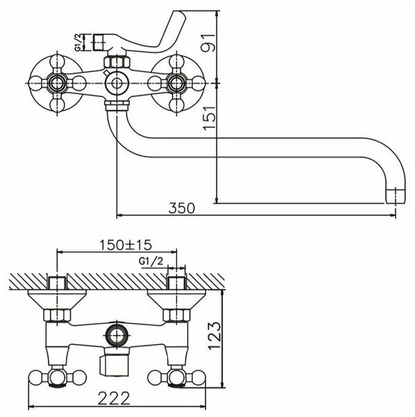 Смеситель для ванны Haiba HB2619-5