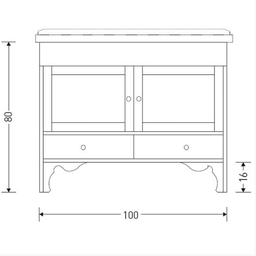 Тумба под раковину Eban FBSFD105-N noce*4