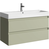 Тумба без раковины 100 см Aqwella Geometria GE01102SH шалфей зеленый матовый