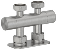 Вентиль 2х3/4" прямой скрытый-скрытый EU50 Сатин 071-1419-3434