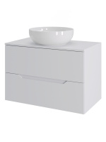 Тумба с раковиной подвесная 70 см, Orange Line Li-70TuwMDF+B07-420W белый